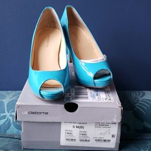 SOLD Liz Claiborne peep toe pumps